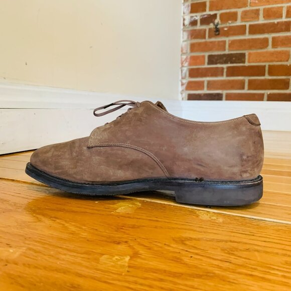 Allen Edmonds Corporate Casuals Khaki Suede Oxford Shoes Size 8.5 - Picture 4 of 13